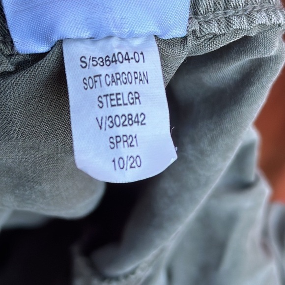 Green Cargo Jogger Pants Pocket Size S/P - Picture 11 of 11